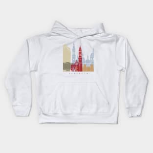 Zaragoza skyline poster Kids Hoodie